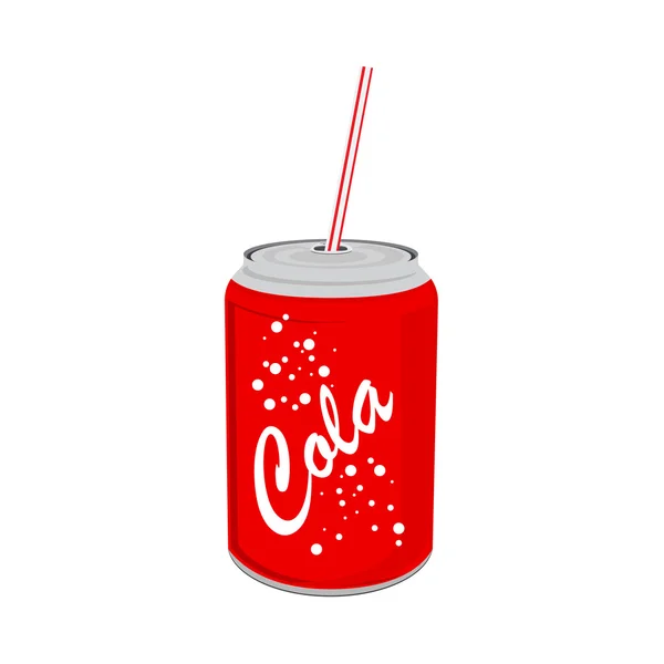Can with straw — Stock Photo, Image