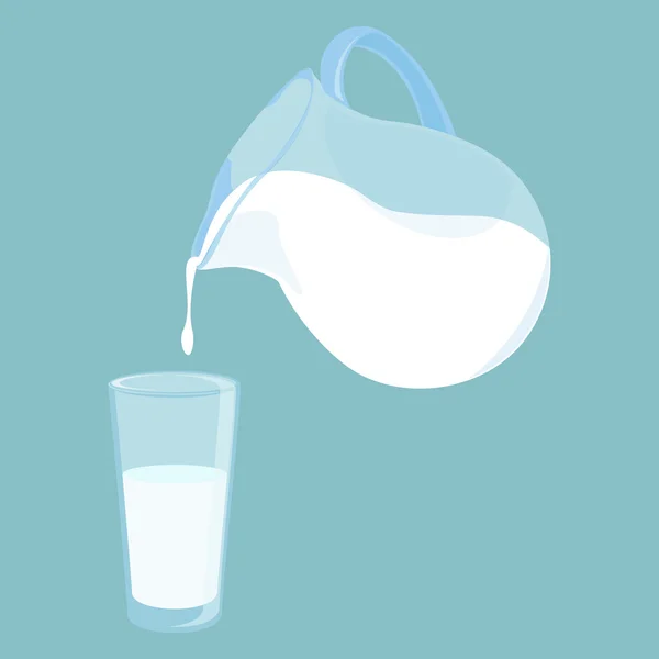 Молочный кувшин и стекло — стоковое фото