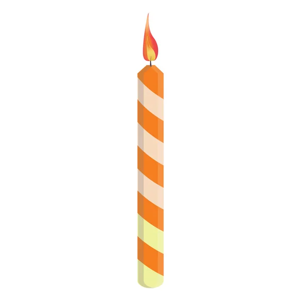 Svíčka oranžová narozeniny — Stock fotografie