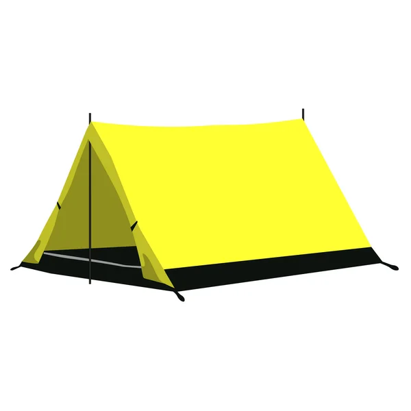 Tente de camping jaune — Photo