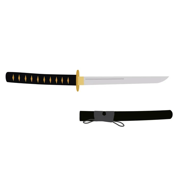 Японський tanto меч — стоковий вектор