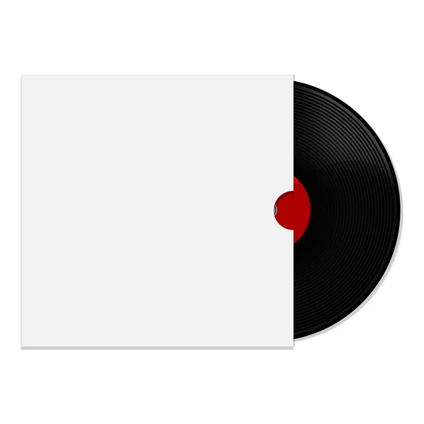 Vinyl record met cover — Stockvector