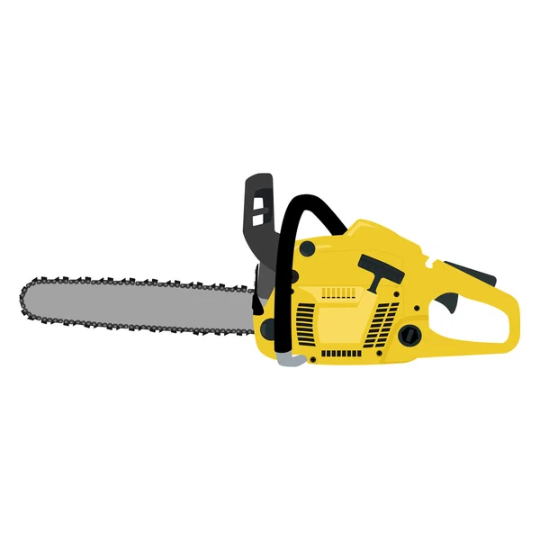 Żółty realistyczne Chainsaw — Zdjęcie stockowe