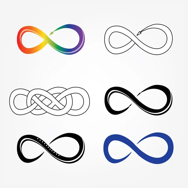 Infinity symbols, signs — Stock Photo, Image