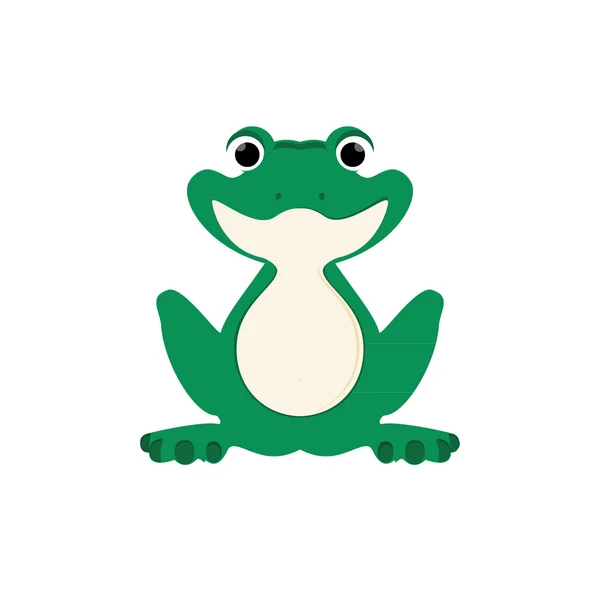Verde Frog Vector — Vetor de Stock