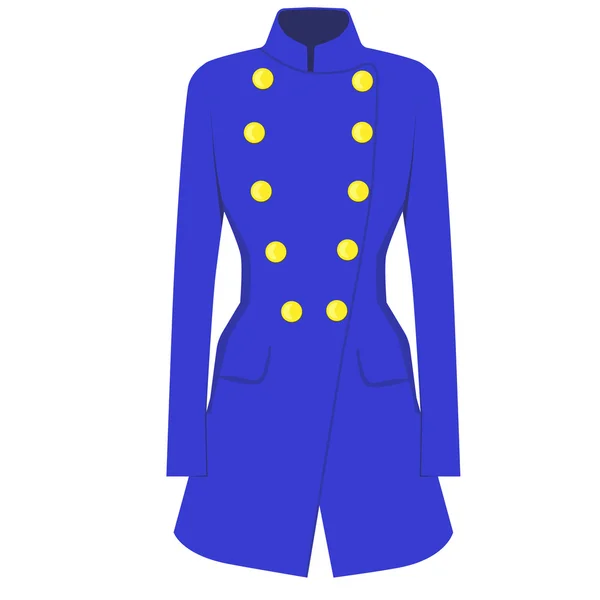 Blue coat vector — Stock Vector