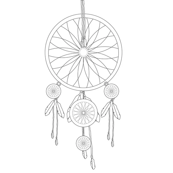 Indyjski dream catcher — Wektor stockowy