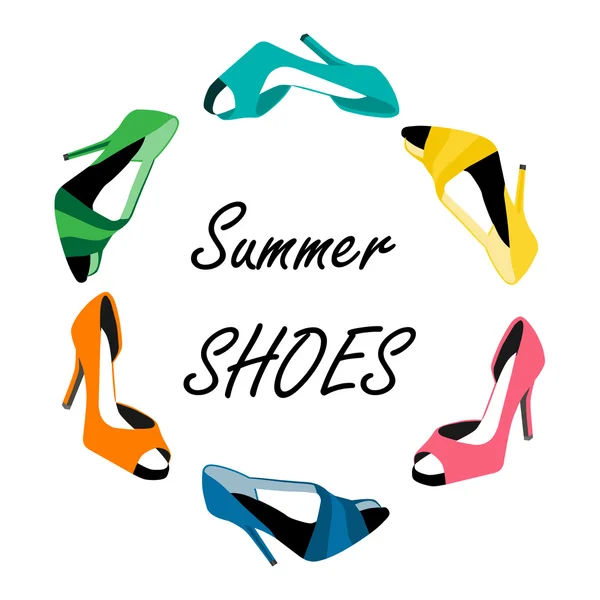 Καλοκαίρι διάνυσμα παπούτσια — Διανυσματικό Αρχείο