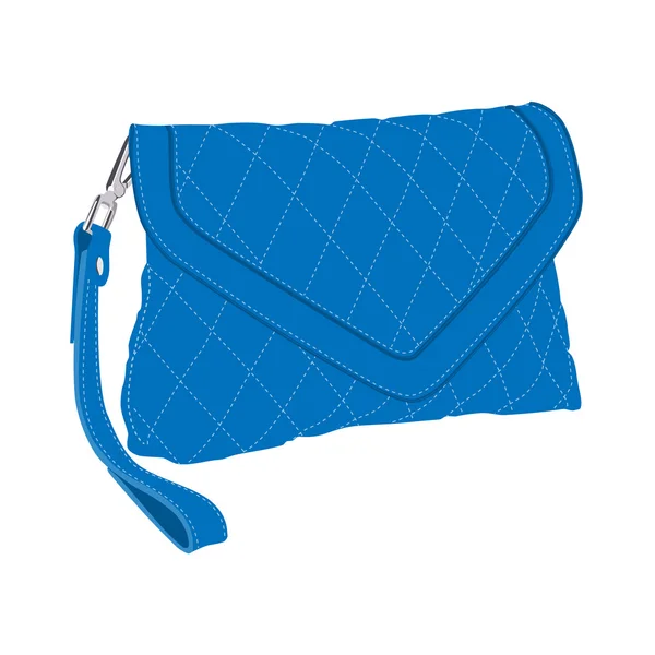 Bolsa de embrague azul — Vector de stock