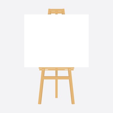 Tuval ile ahşap şövale