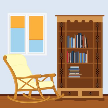 Okuma odası illüstrasyon