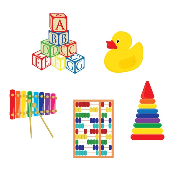 Baby toys icon set — Stock Photo, Image