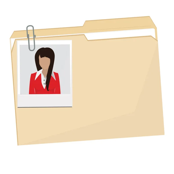 File folder with photo — Stock Photo, Image