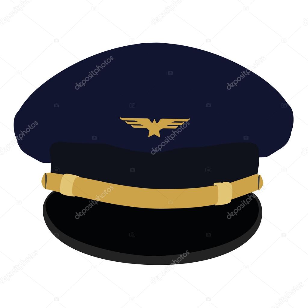 Pilot cap with badge