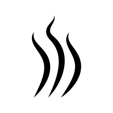 Aromalar ikonu buharlaştırır. Radyatör çizgisi ikonu, sıcak aroma, koku ya da buhar sembolü, koku ya da duman kokusu, sigara ya da koku işareti