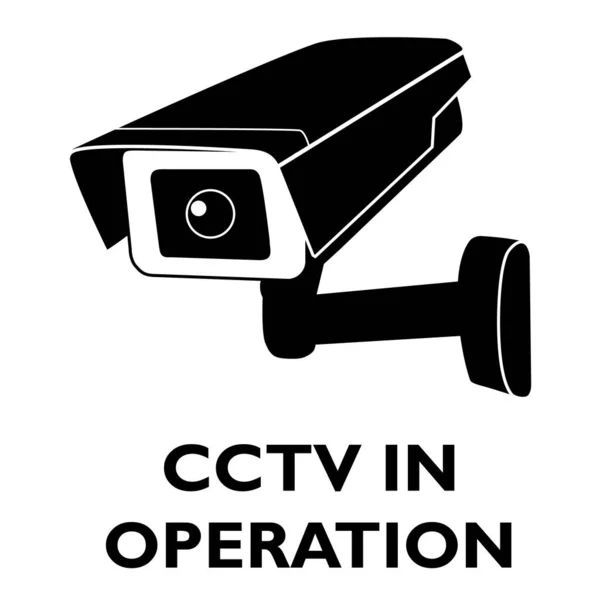 Achtung Cctv Betrieb Zeichen — Stockfoto