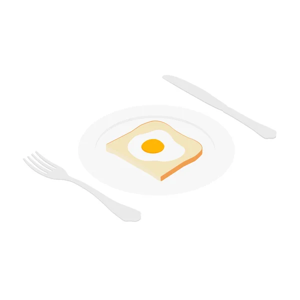 Fried Egg Toast Breakfast Fried Egg Bread — Stock Photo, Image