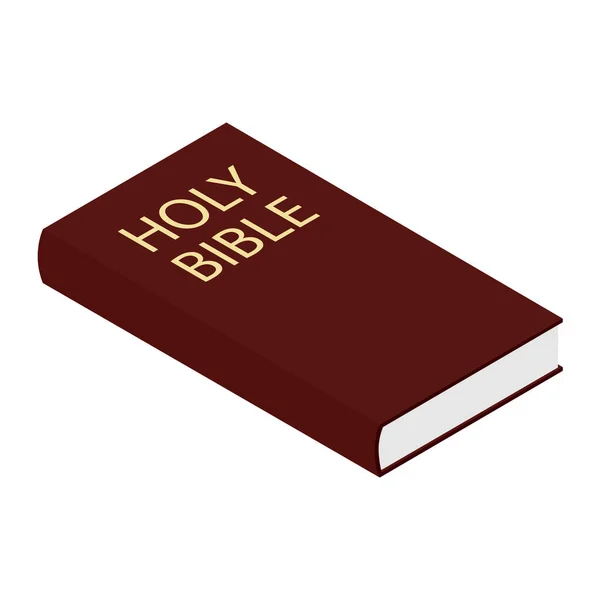 Bíblia Sagrada Isolada Fundo Branco Vista Isométrica Raster — Fotografia de Stock