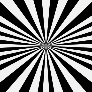 Radyal ışınları, komik efektleri ve girdap arka planıyla vektör illüstrasyonlu psikedelik spiral. Hipnotik spiral