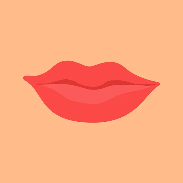 Κόκκινα Σέξι Γυναικεία Χείλη Απομονωμένα Στο Παρασκήνιο Φιλί Όμορφα Χείλη — Διανυσματικό Αρχείο