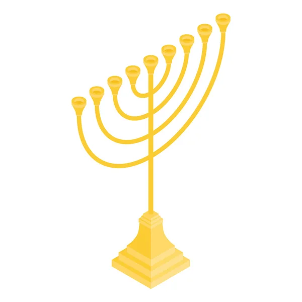 Menorah Vector Icon Candelstick Hanuka Happy New Year Symbol Biblical — Stock Vector