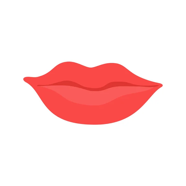 Lábios Femininos Sexy Vermelho Isolado Fundo Beijo Lábios Bonitos Beleza —  Vetores de Stock