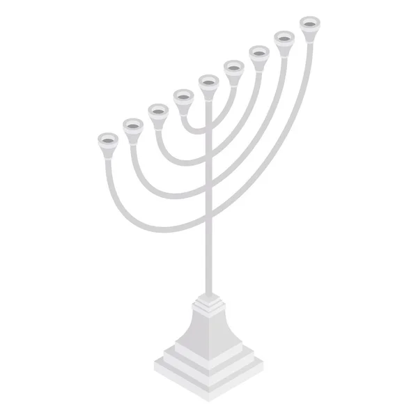 Icono Vector Menorah Candelero Para Hanuka Símbolo Feliz Año Nuevo — Vector de stock