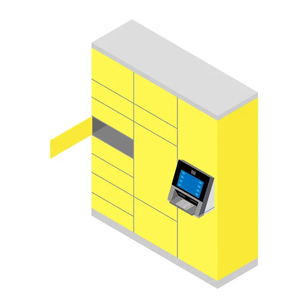 Paketzustellstation Selbstbedienung Moderner Standard City Terminal Für Die Massenproduktion Von — Stockvektor