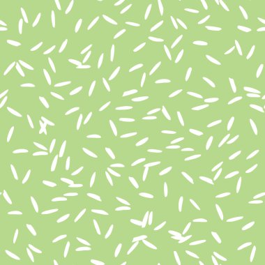 Basit pirinç tanecikleri, arka plan. Kumaş, ambalaj kağıdı, baskı ve web için geleneksel zenginlik ve mutluluk sembolü. raster