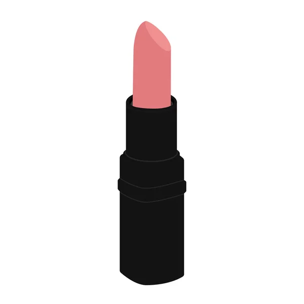 Pandangan Isometrik Lipstik Merah Muda Terisolasi Pada Latar Belakang Putih — Stok Foto