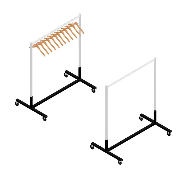 래스터에 외양으로 구별되는 옷걸이가 — 스톡 사진