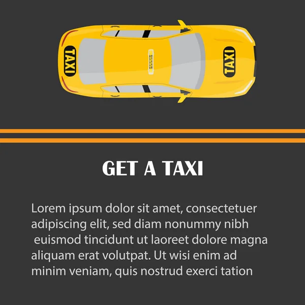 Вид Зверху Банера Таксі Онлайн Мобільний Додаток Замовити Послугу Таксі — стокове фото