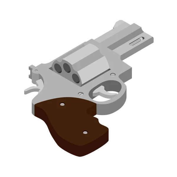 Revolver Pistolet Isolé Sur Fond Blanc Revolver Pistolet Vintage Pistolet — Image vectorielle