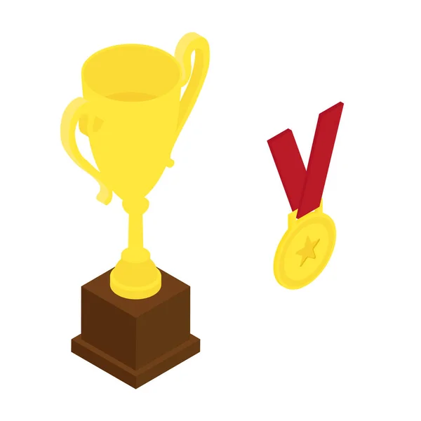 Trophy Cup Golden Medal Champion Trophy Shiny Golden Cup Sport — Stock Photo, Image