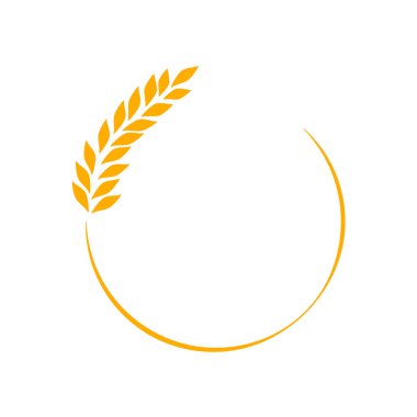 Tarım Buğdayı Logo Şablonu vektör simgesi
