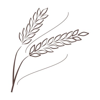 Tarım Buğdayı Logo Şablonu vektör simgesi