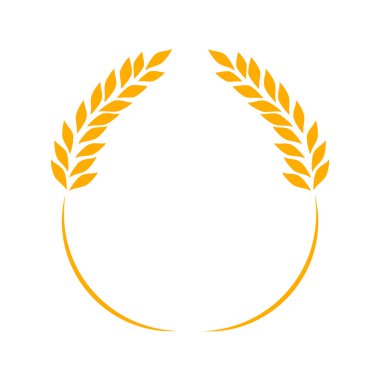 Tarım Buğdayı Logo Şablonu vektör simgesi