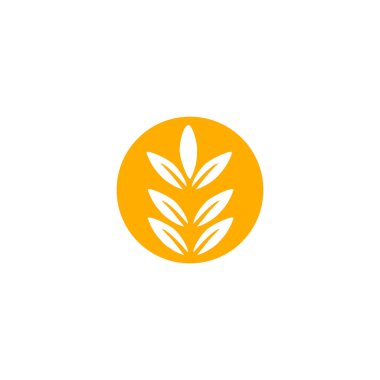 Tarım, tarım, buğday çiftliği, kırsal tarım alanı, doğal hasat için logo tasarımı