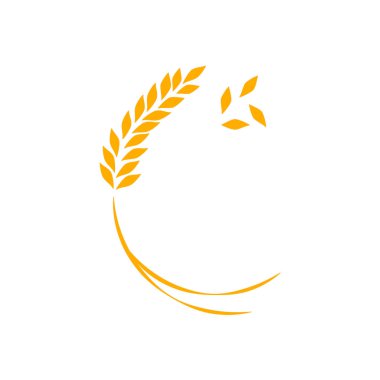 Tarım Buğdayı Logo Şablonu vektör simgesi