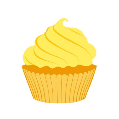 Beyaz arka planda izole edilmiş lezzetli kek.