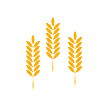 Tarım Buğdayı Logo Şablonu vektör simgesi