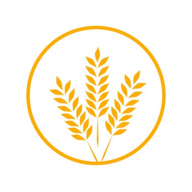 Tarım Buğdayı Logo Şablonu vektör simgesi