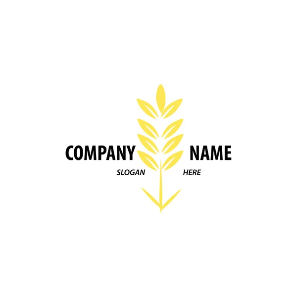 Logo Design Für Landwirtschaft Agronomie Weizenanbau Ländliche Landwirtschaft Natürliche Ernte — Stockvektor