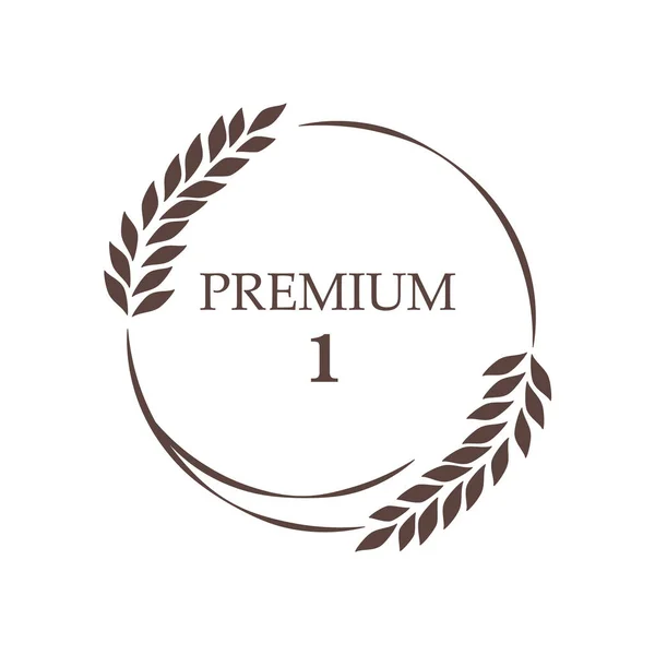 Jordbruk Premium Vete Logotyp Mall Vektor Ikon — Stock vektor