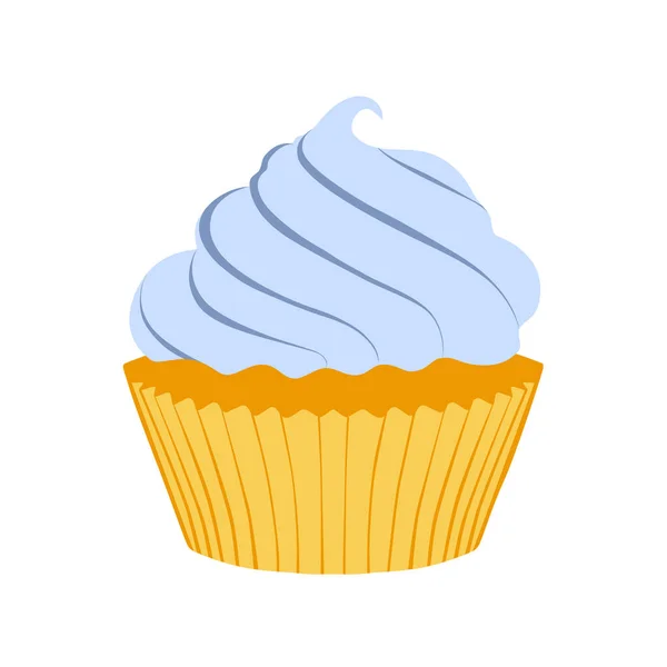 Sabroso Cupcake Aislado Sobre Fondo Blanco — Archivo Imágenes Vectoriales