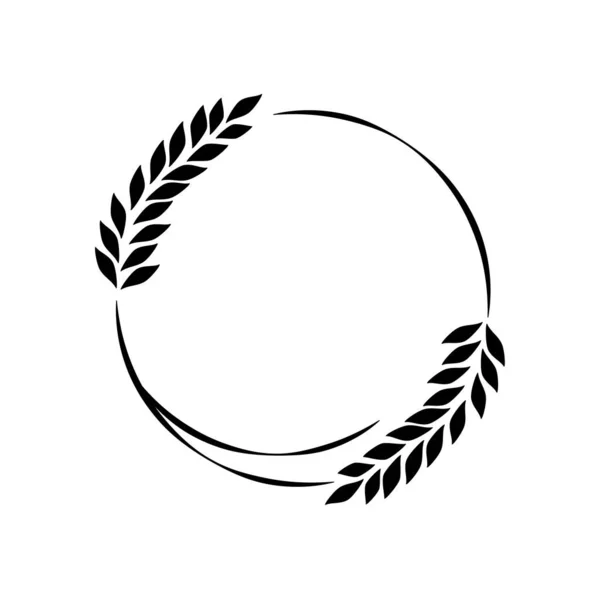 Tarım Buğdayı Logo Şablonu Vektör Simgesi — Stok Vektör