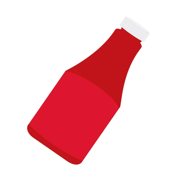 Fehér Alapon Izolált Ketchupos Üveg Paradicsom Ketchup Szósz — Stock Vector