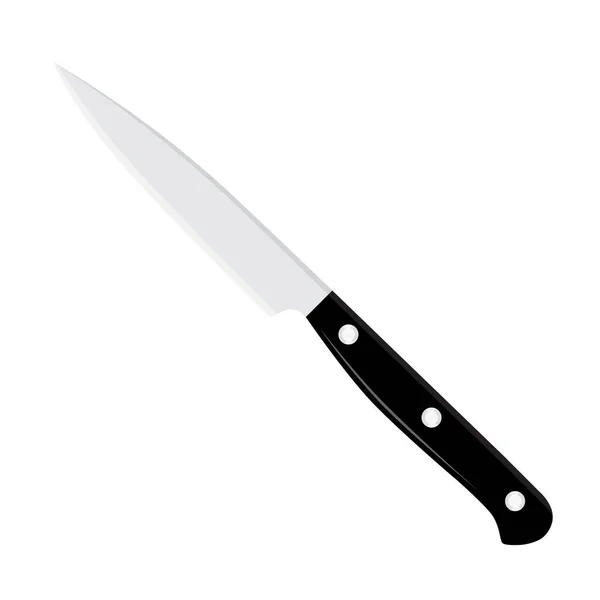 Sharp Chef Mutfak Bıçağı Beyaz Arka Planda Izole Edilmiş Vektör — Stok Vektör