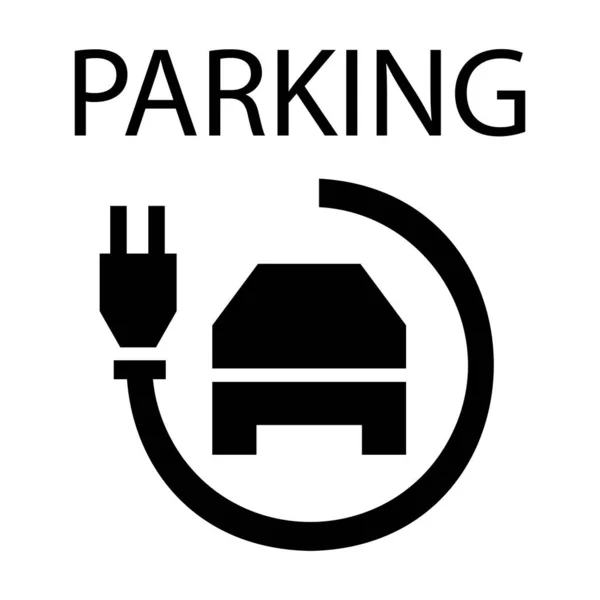 Σύμβολο Σταθμών Φόρτισης Πάρκινγκ Πινακίδα Φόρτισης Ηλεκτρικού Αυτοκινήτου Διάνυσμα — Διανυσματικό Αρχείο