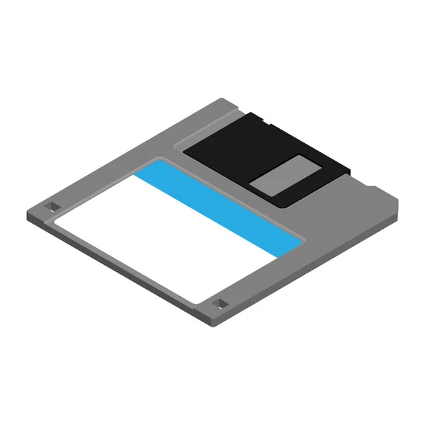 Floppy Disk Diisolasi Pada Latar Belakang Putih Ikon Disket Vintage - Stok Vektor